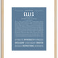 Ellis (female) | Name Art Print