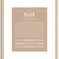 Ellis (female) | Name Art Print