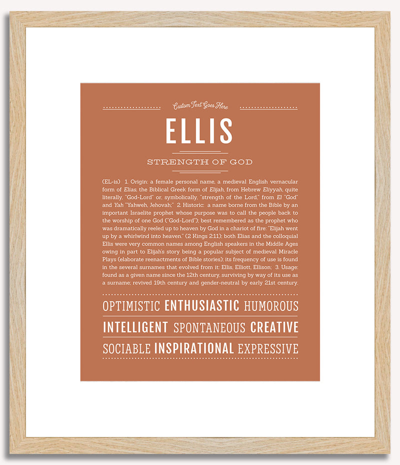 Ellis (male) | Name Art Print