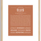 Ellis (female) | Name Art Print