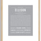 Ellison (male) | Name Art Print