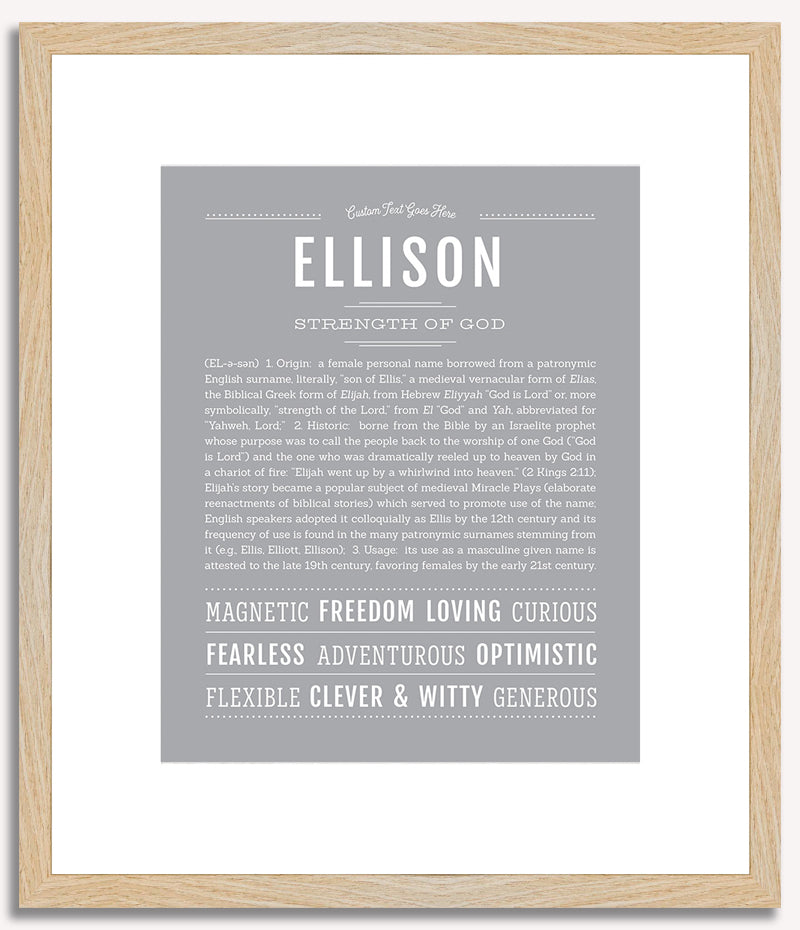 Ellison (male) | Name Art Print