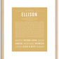 Ellison (male) | Name Art Print