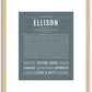 Ellison (male) | Name Art Print