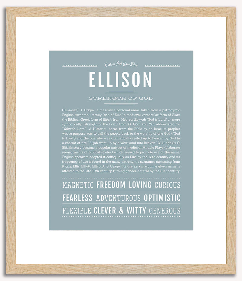 Ellison (male) | Name Art Print