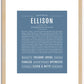 Ellison (male) | Name Art Print