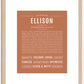 Ellison (male) | Name Art Print