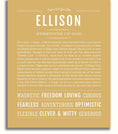 Ellison (female) | Name Art Print – Name Stories
