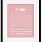 Ellody | Name Art Print