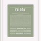 Ellody | Name Art Print