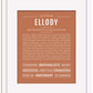Ellody | Name Art Print