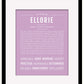 Ellorie | Name Art Print