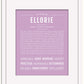Ellorie | Name Art Print