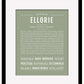 Ellorie | Name Art Print
