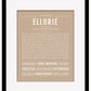 Ellorie | Name Art Print