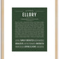 Ellory | Name Art Print