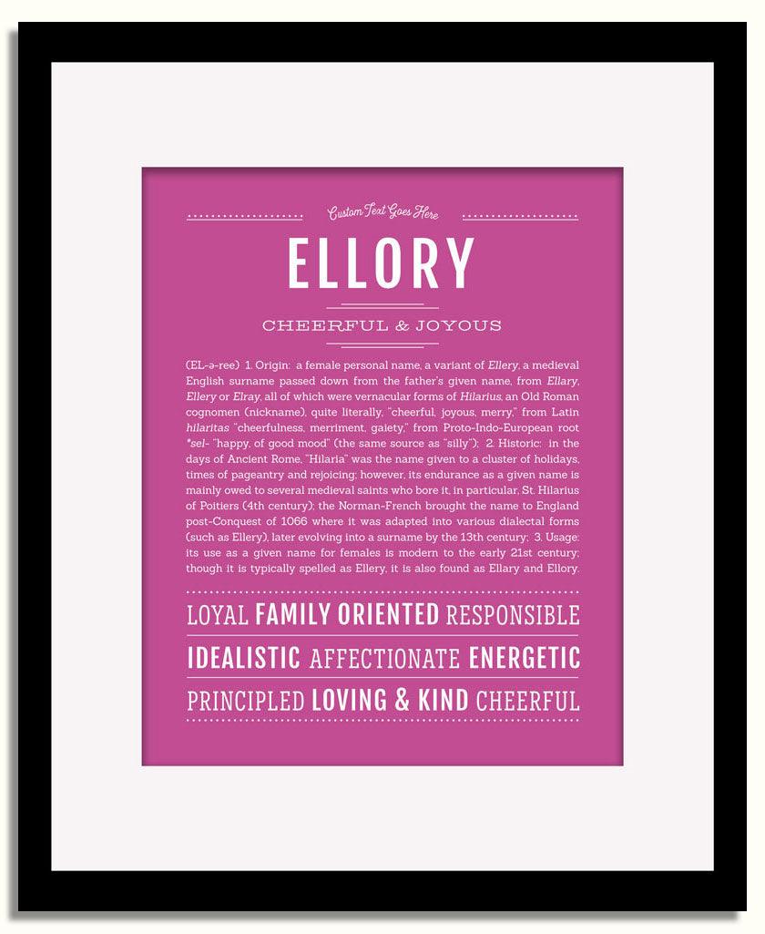 Frame Options | Dark Pink | Black Frame, Matted