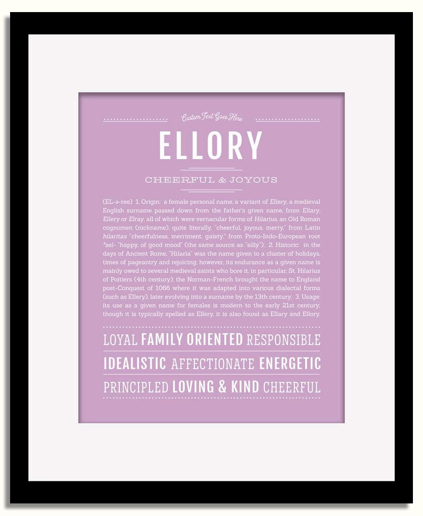 Frame Options | Lilac | Black Frame, Matted