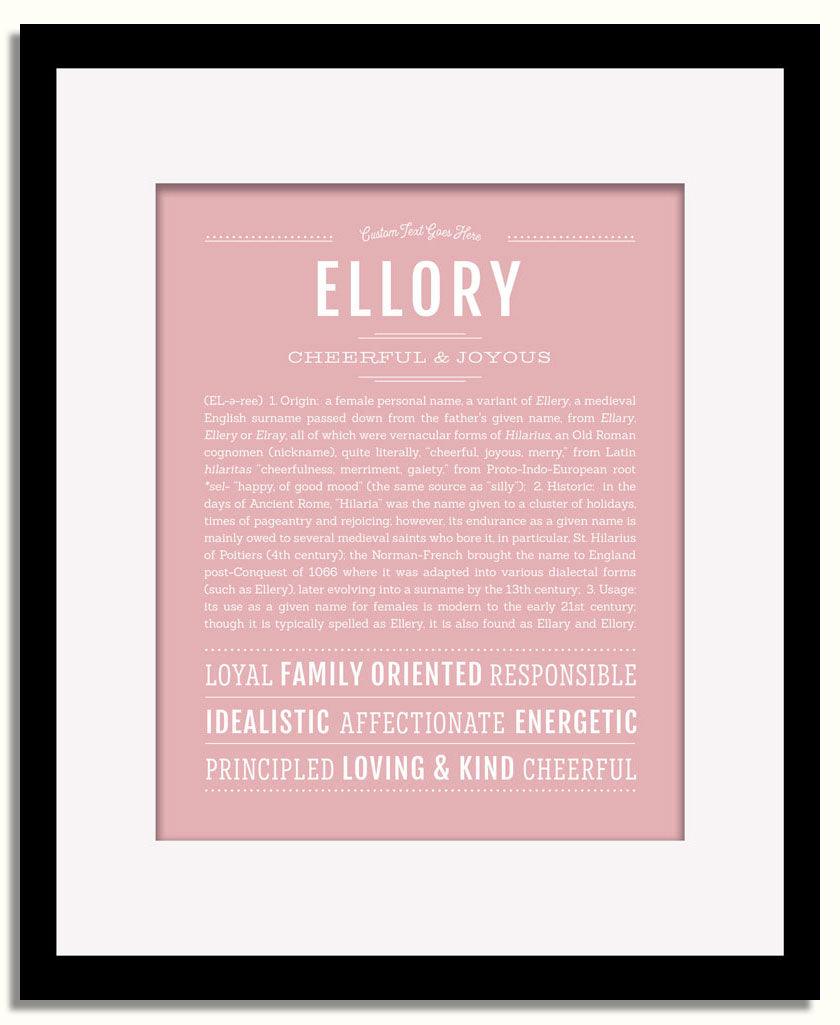 Frame Options | Dusty Rose | Black Frame, Matted