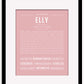 Elly | Name Art Print