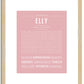 Elly | Name Art Print