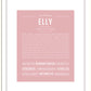 Elly | Name Art Print