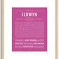 Elowyn | Name Art Print