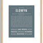 Elowyn | Name Art Print