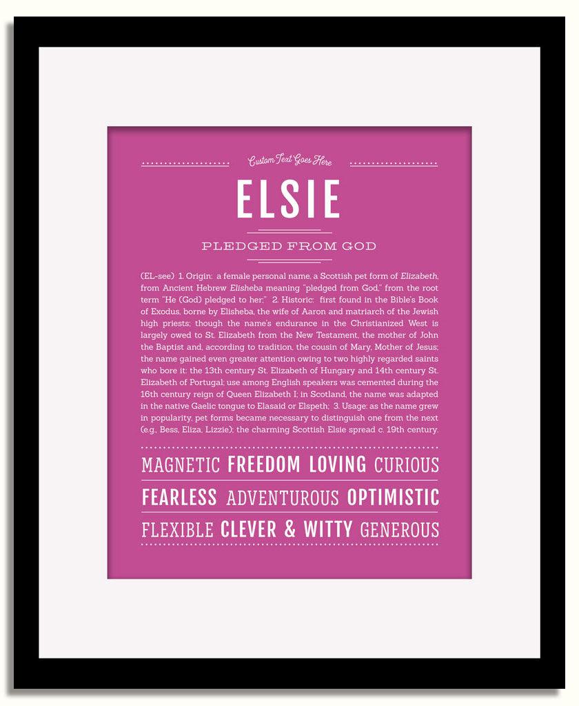 Frame Options | Dark Pink | Black Frame, Matted