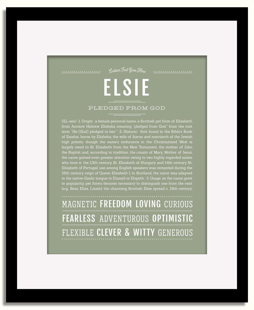 Frame Options | Sage | Black Frame, Matted