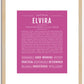 Elvira | Name Art Print