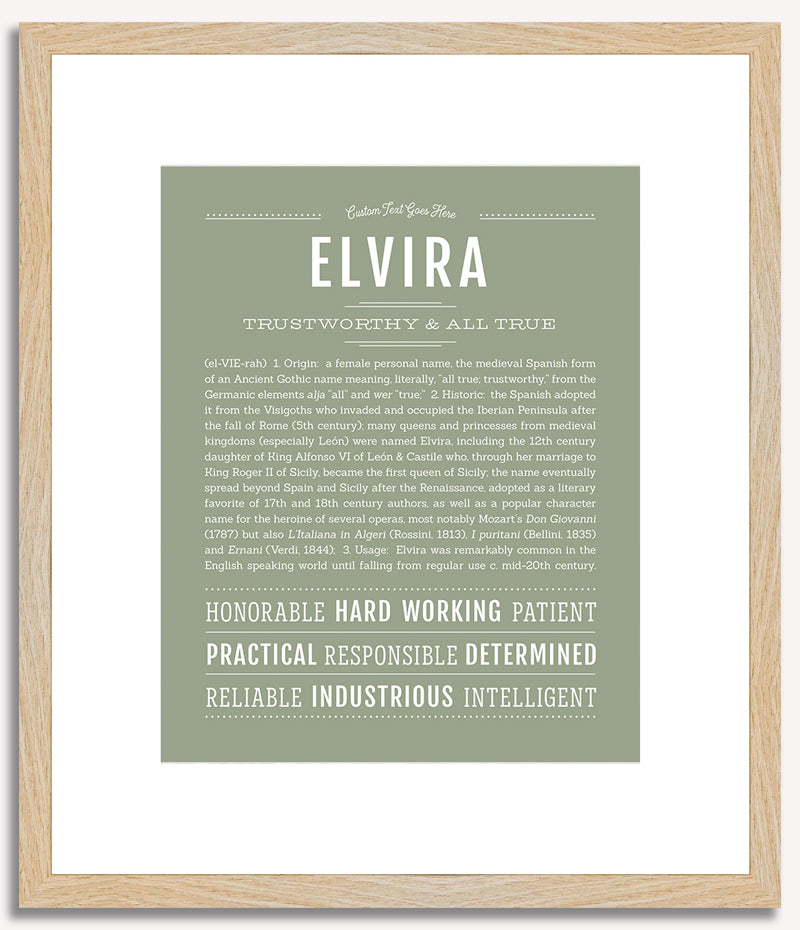 Elvira | Name Art Print