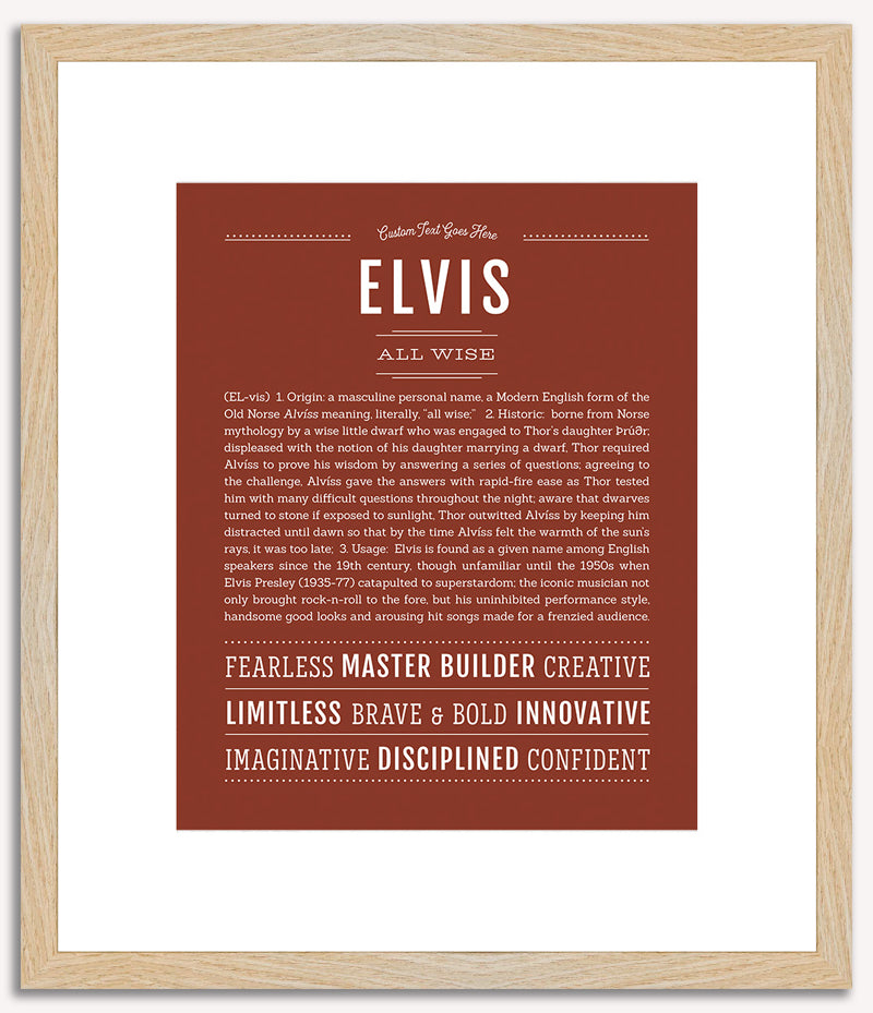 Elvis | Name Art Print