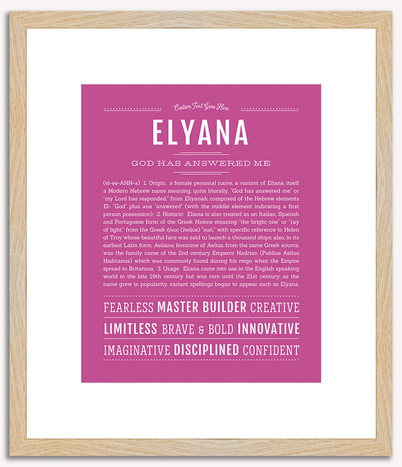 Elyana | Name Art Print