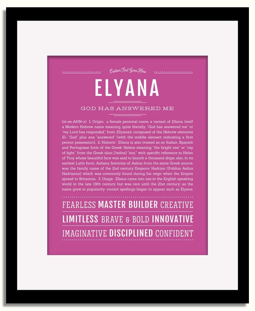 Frame Options | Dark Pink | Black Frame, Matted