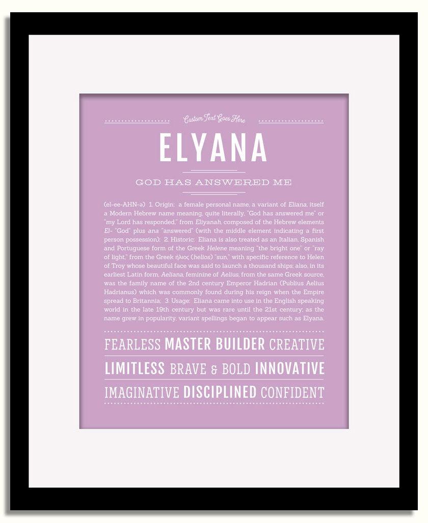 Frame Options | Lilac | Black Frame, Matted