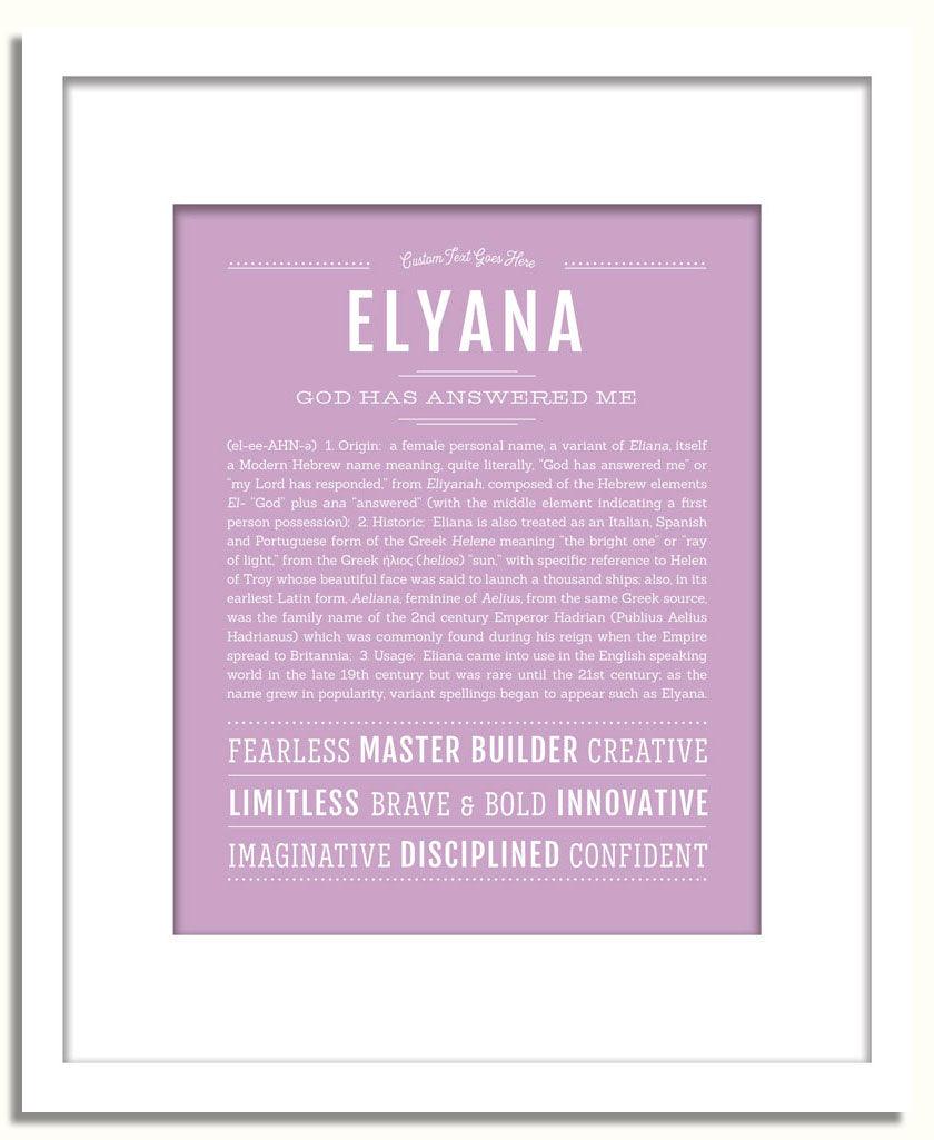 Frame Options | Lilac | White Frame, Matted