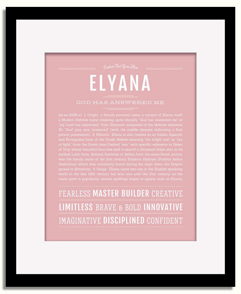 Frame Options | Dusty Rose | Black Frame, Matted