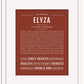 Elyza | Name Art Print