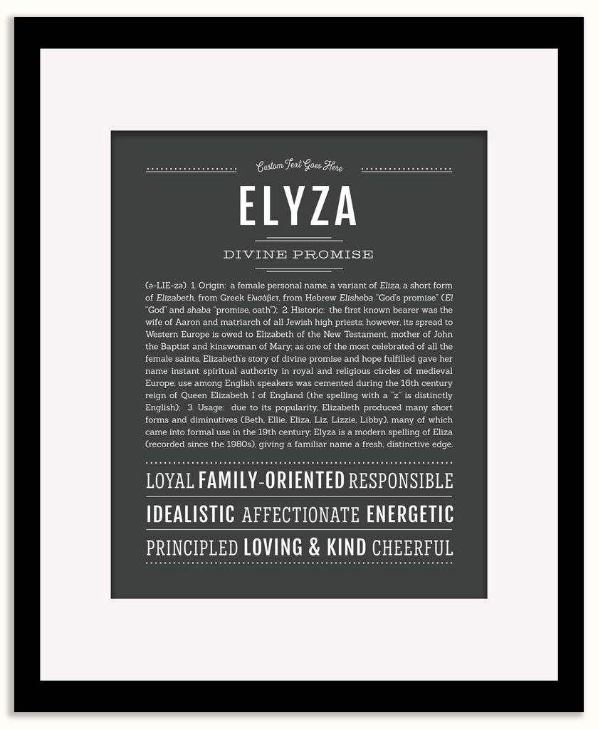 Elyza | Name Art Print