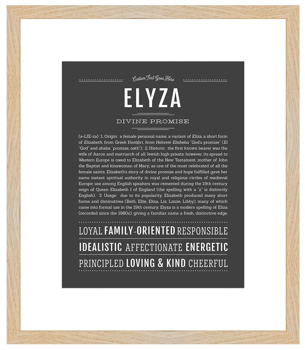 Elyza | Name Art Print