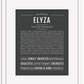 Elyza | Name Art Print