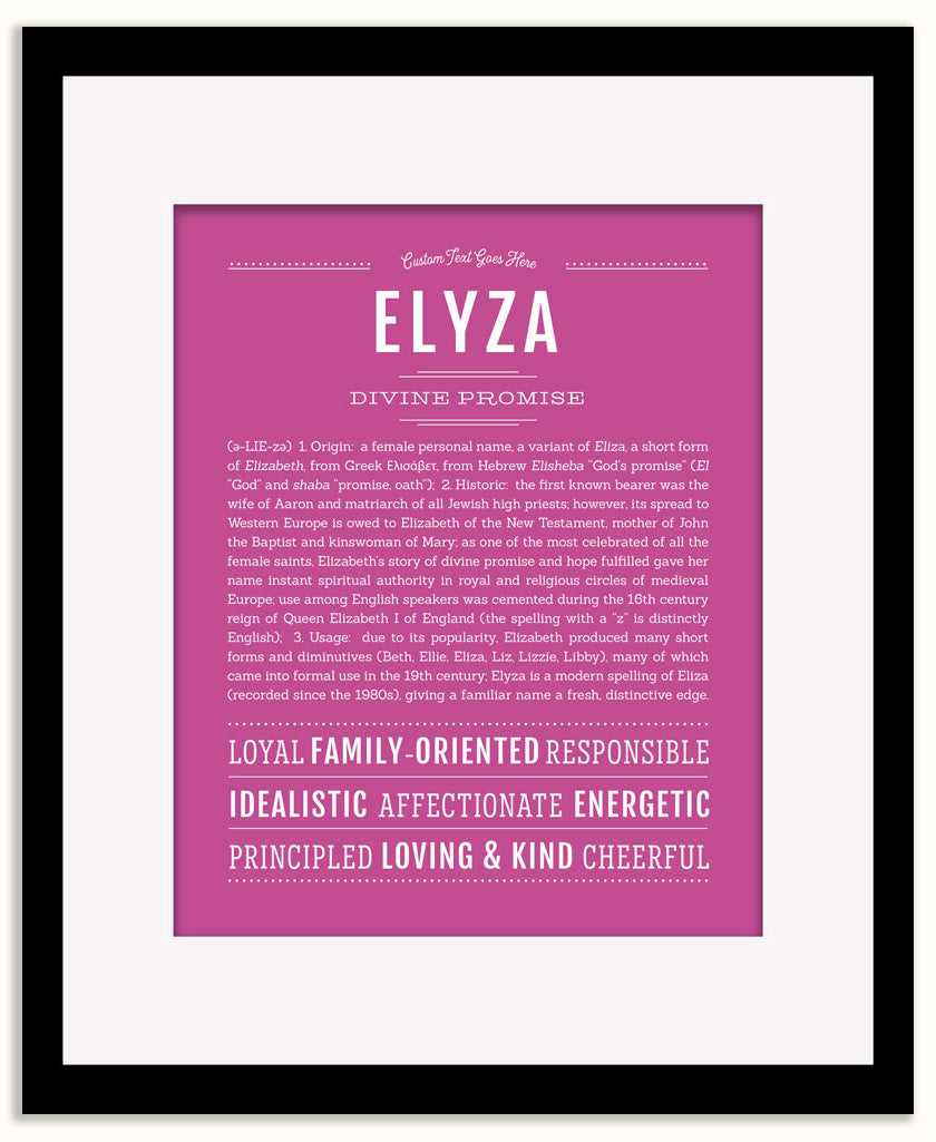 Elyza | Name Art Print