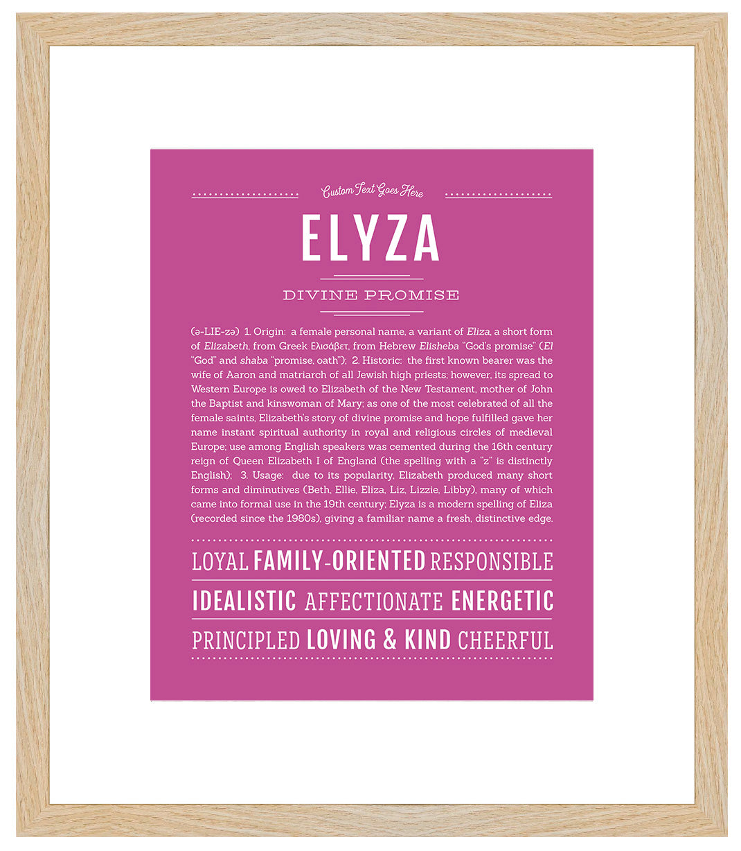 Elyza | Name Art Print