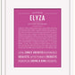Elyza | Name Art Print
