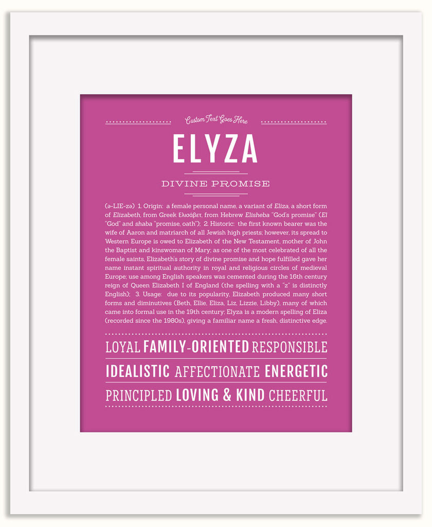 Elyza | Name Art Print