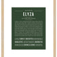 Elyza | Name Art Print