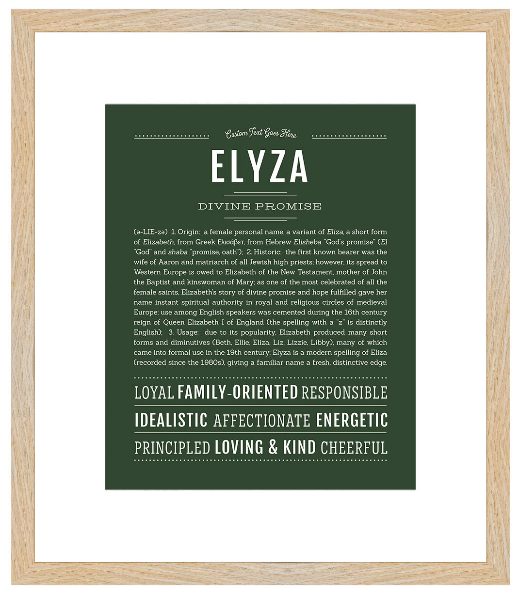 Elyza | Name Art Print