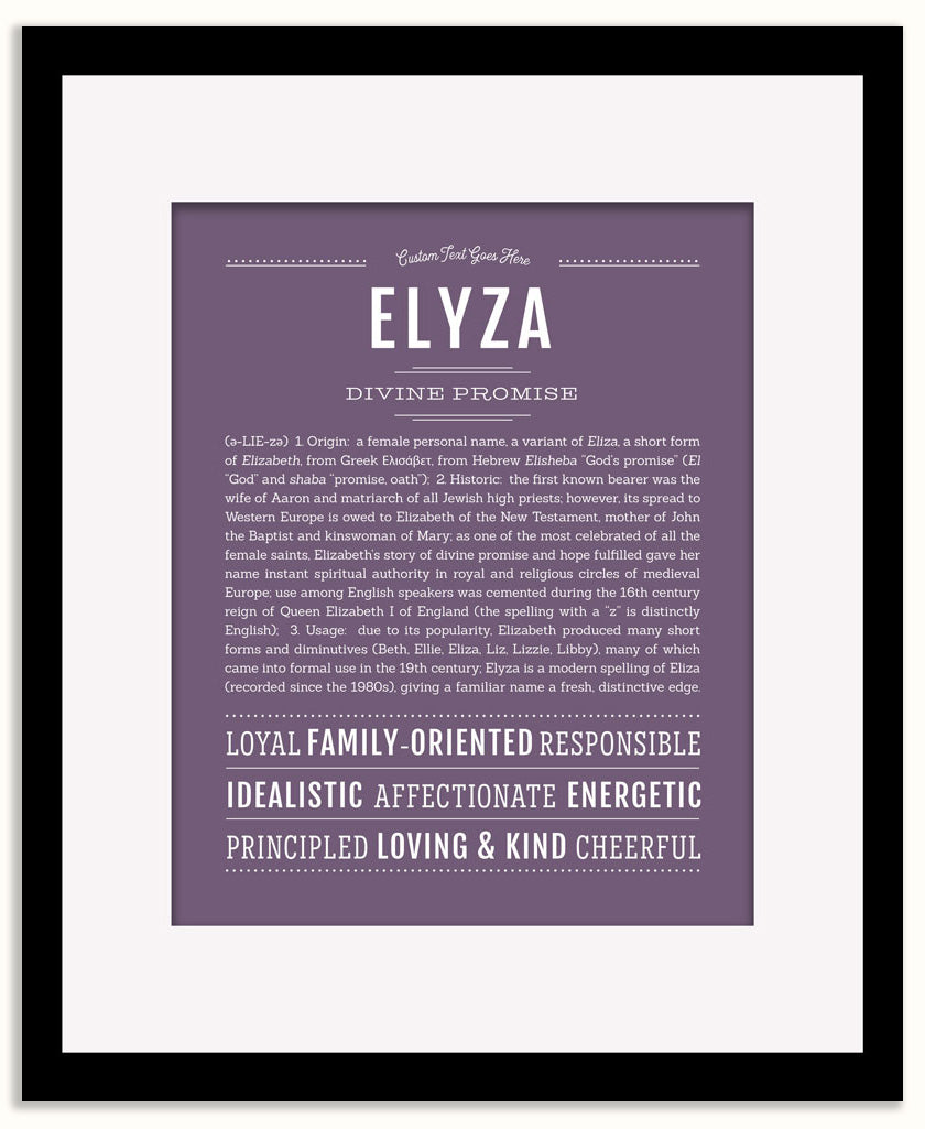 Elyza | Name Art Print