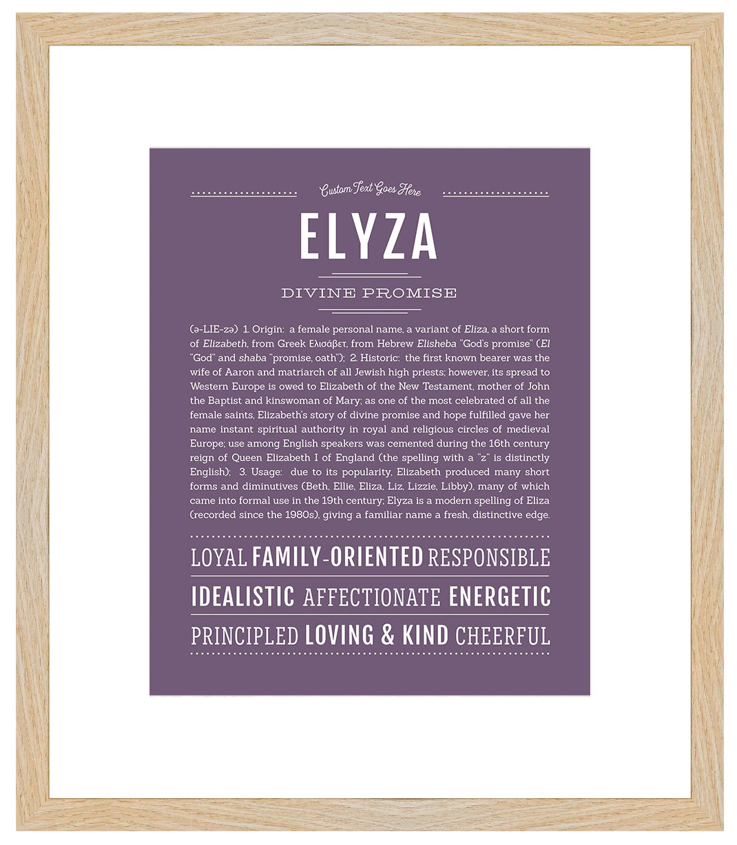 Elyza | Name Art Print